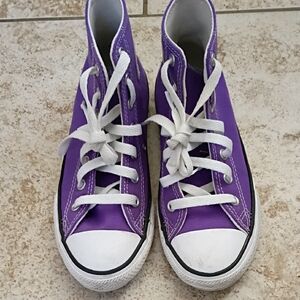 Converse Kids Purple High-Top Sneakers